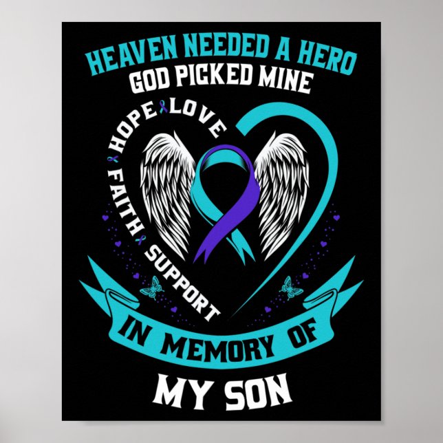 Heaven behövde en Hero Gud plockade min son Suicid Poster (Framsidan)