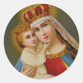 Heaven Blsed Virgin Mary Baby Jesus Runt Klistermärke