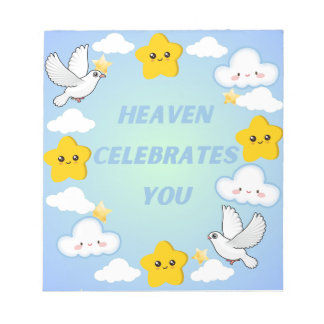 Heaven Celebrates You Christian Anteckningsblock