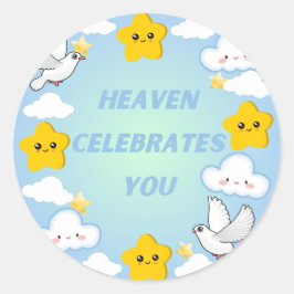 Heaven Celebrates You Christian Runt Klistermärke