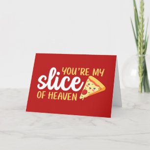 Heaven Cute Pizza Funny Alla hjärtans dag Helgkort