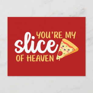 Heaven Cute Pizza Funny Alla hjärtans dag Vykort