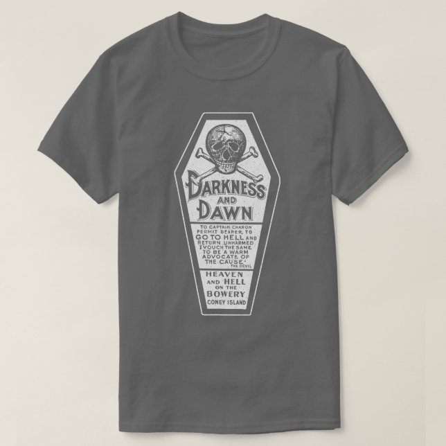 Heaven Fan Vintage Coffin T Shirt (Design framsida)