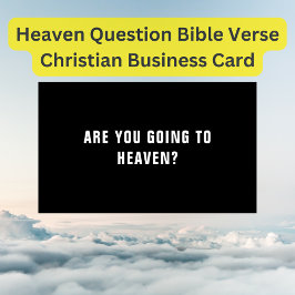 Heaven Fråga Bible Verse Christian Visitkort