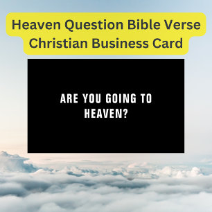 Heaven Fråga Bible Verse Christian Visitkort