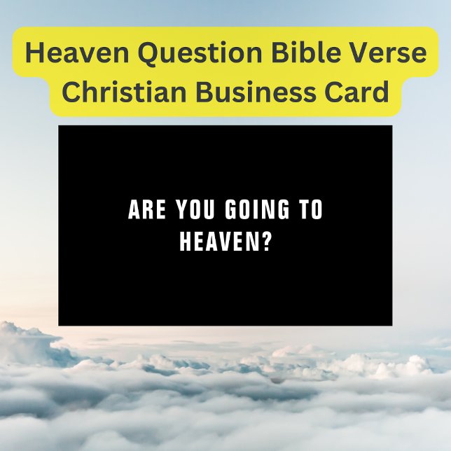 Heaven Fråga Bible Verse Christian Visitkort (Business Card Size Gospel Tract)