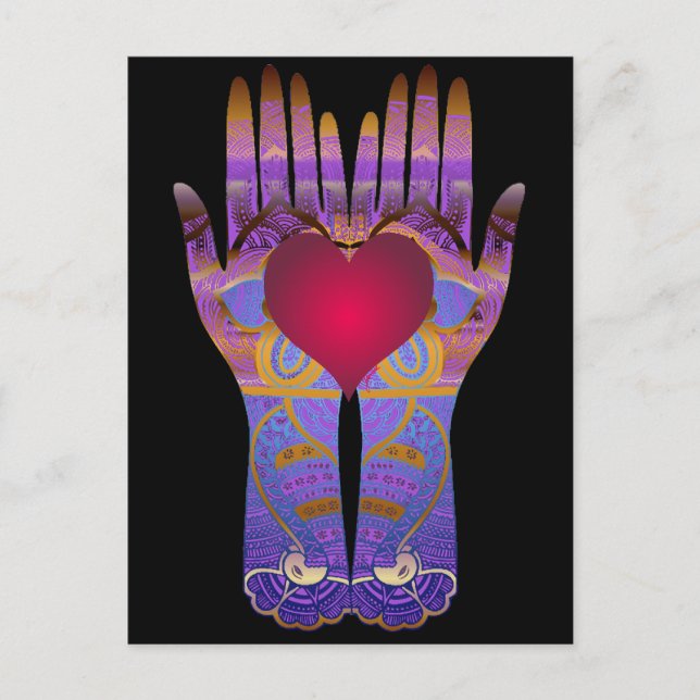 Heaven Händer Mörk Postcard Vykort (Framsida)