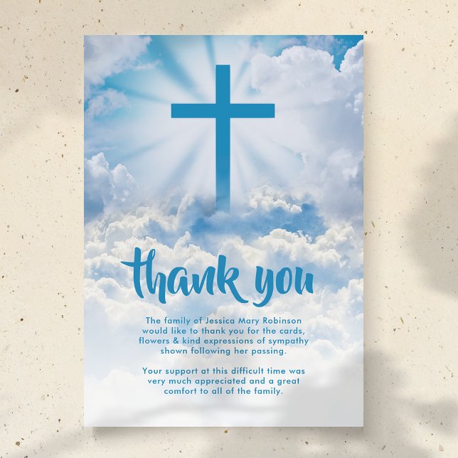 Heaven Kor Funeral Tack You Card (Skapare uppladdad)