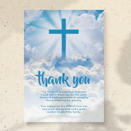 Heaven Kor Funeral Tack You Card Kort