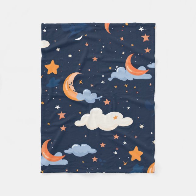 Heaven mönster papper astronomi fleecefilt (Framsidan)