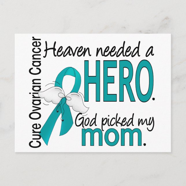 Heaven Neede a Hero Mamma Ovarian Cancer Vykort (Framsida)