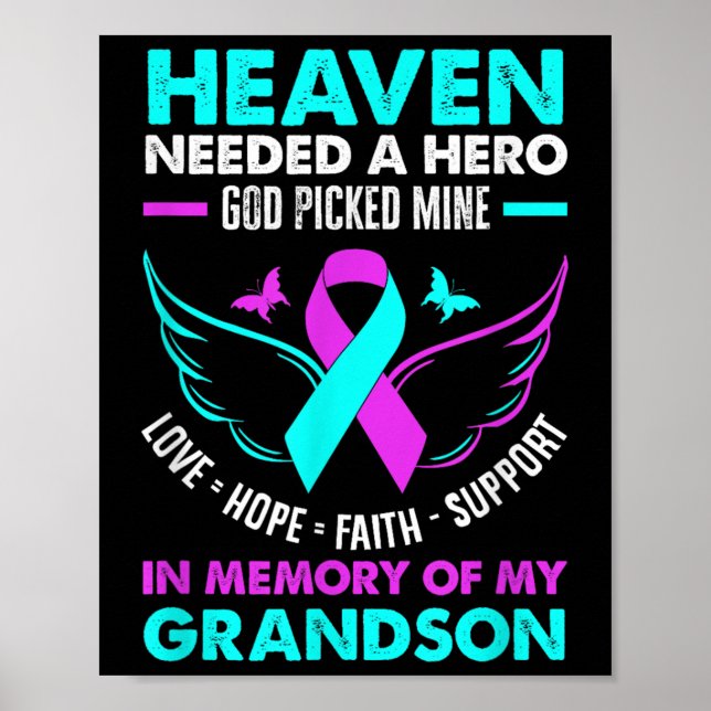 Heaven Neede Hero God Plocka Mine Grandson Suicide Poster (Framsidan)