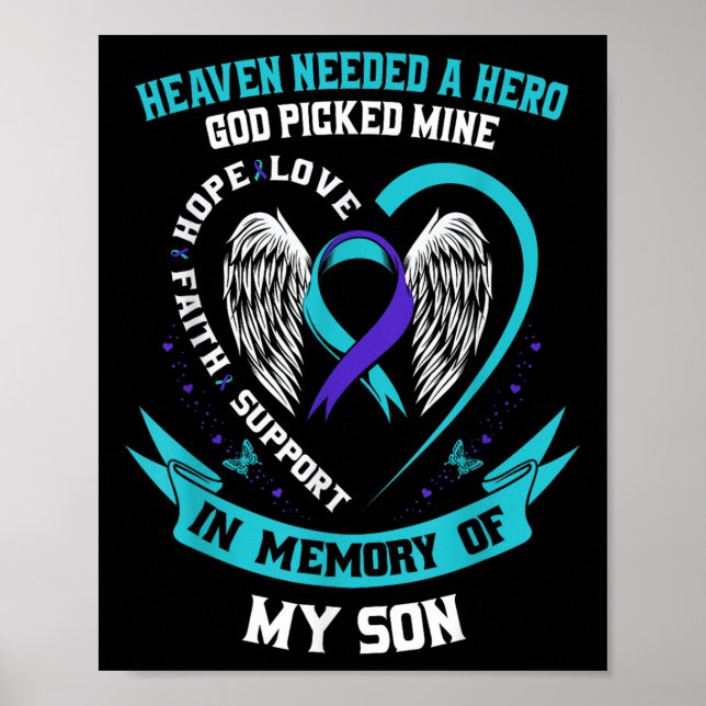 Heaven Needed A Hero God Picked My Son Suicide Awa Poster (Framsidan)