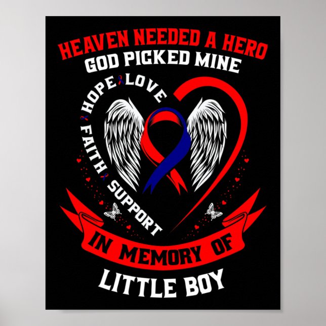 Heaven Needed A Hero God Picked Son Little Boy Chd Poster (Framsidan)