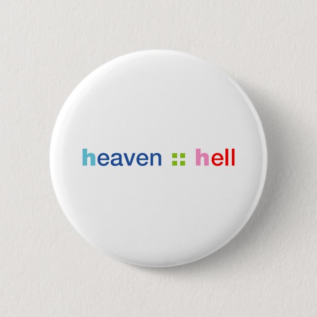 Heaven och helvetet knapp (Framsida)