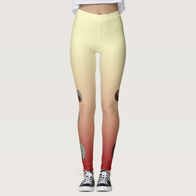 Heaven och helvetet Mandala Leggings (Framsida)