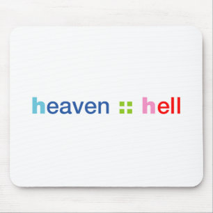 Heaven och helvetet musmatta