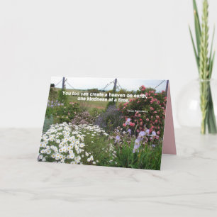 Heaven på Earth Kindness Garden - tack för ditt ko Kort