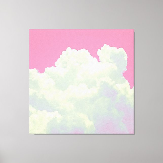 Heaven - Pink Clouds - Stretched Canvas Print (Framsida)