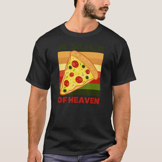 Heaven Roligt Pizza T Shirt (Framsida)