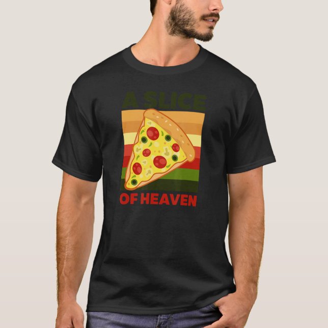 Heaven Roligt Pizza T Shirt (Framsida)