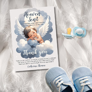 Heaven Sent Angel Baby i Clouds Baby Shower Tack Kort