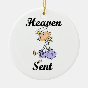 Heaven Sent Angel T-shirts och Gifts Julgransprydnad Keramik
