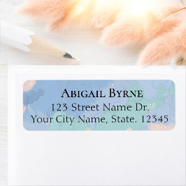 Heaven Sent Angel Vingar Pastel Baby Shower Return Returadress Etikett