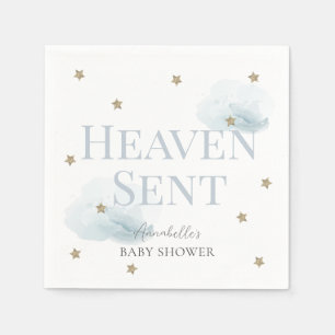 Heaven Sent Blue Boy Baby Shower Pappersservett