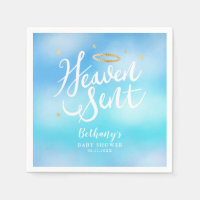 Heaven Sent Elegant Blå himmel Baby Shower