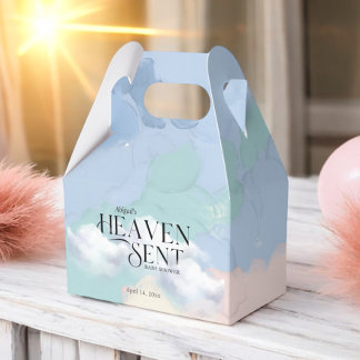 Heaven Sent Elegant Pastel Baby Shower Presentaskar