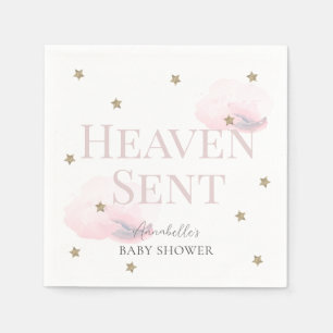 Heaven Sent Rosa Girl Baby Shower Pappersservett
