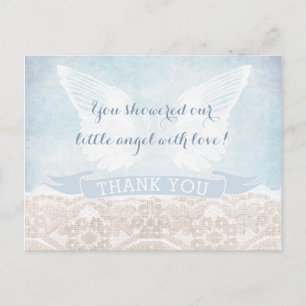 Heaven Sent Tackkort Baby Shower Communion Vykort
