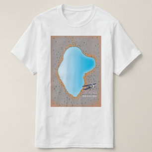 Heaven Sjö Nordkorea och China karta T Shirt