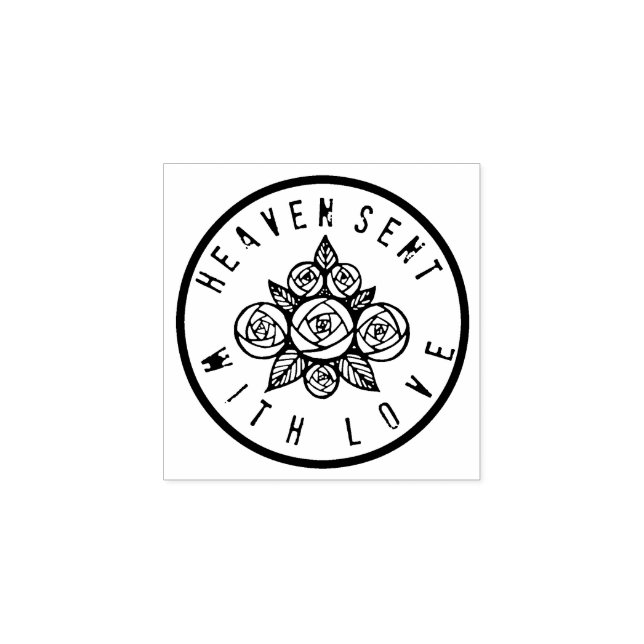 HEAVEN SKICKAS MED KÄRLEK RO STÄMPEL (Tryck)