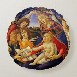 Heaven Virgin Mary Round Pillow Rund Kudde