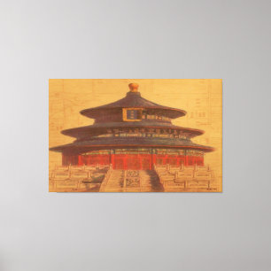 Heaven Wrapped Canvas-tempel Canvastryck