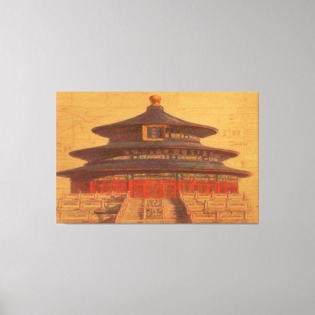 Heaven Wrapped Canvas-tempel Canvastryck (Framsida)