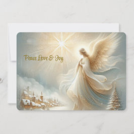 Heavenly Angel Christmas Card - Flat Holiday Card Julkort