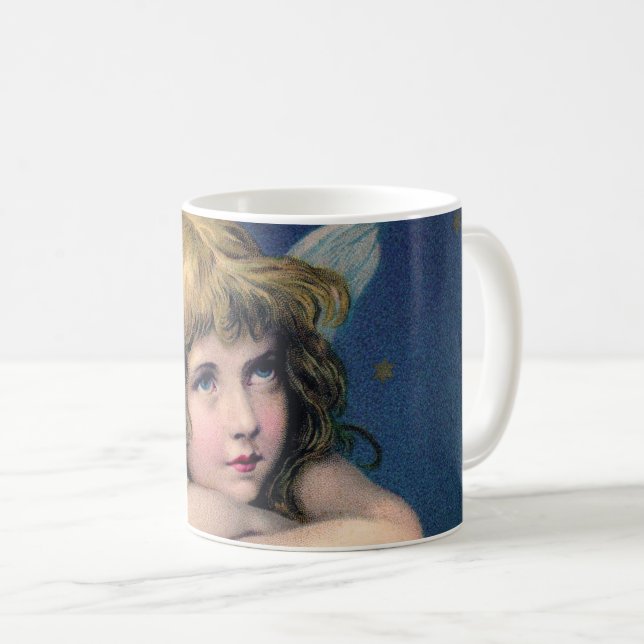 Heavenly angel daydreaming on a cloud in the sky kaffemugg (Framsida höger)