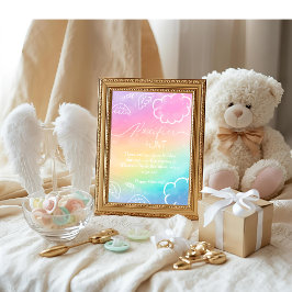 Heavenly baby shower Rainbow Pacifier Hunt game Inbjudningar