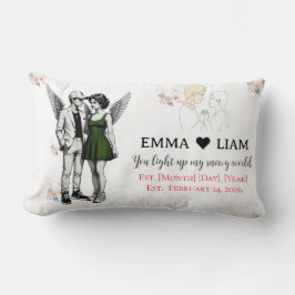 Heavenly Duo Cherubs – Kawaii Angel  Throw Pillow Lumbarkudde