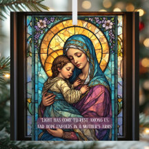 Heavenly Madonna & Child Catholic Christmas Quote