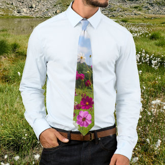 Heavenly Meadow Wildflowers Under Blue Sky Floral Slips