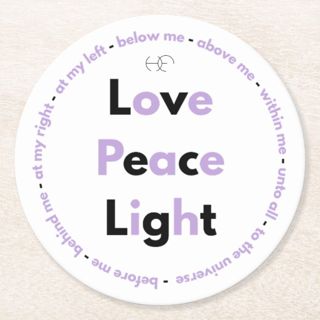 Heavenly prayer Posavasos Underlägg Papper Rund (Framsidan)