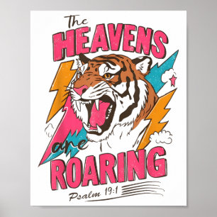 Heavens är runt Psalm 19_1 Bible Verse Wom Poster