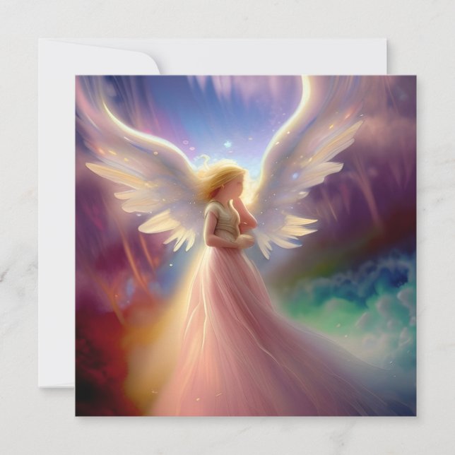 Heaven's Art Rainbow Clouds Anteckningskort (Framsida)