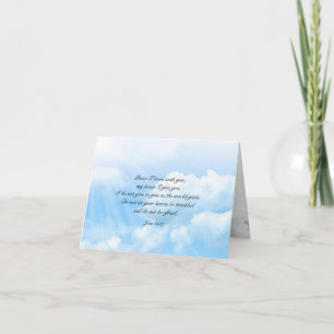 Heavens Blå himmel Christian Sympathy Message Kort