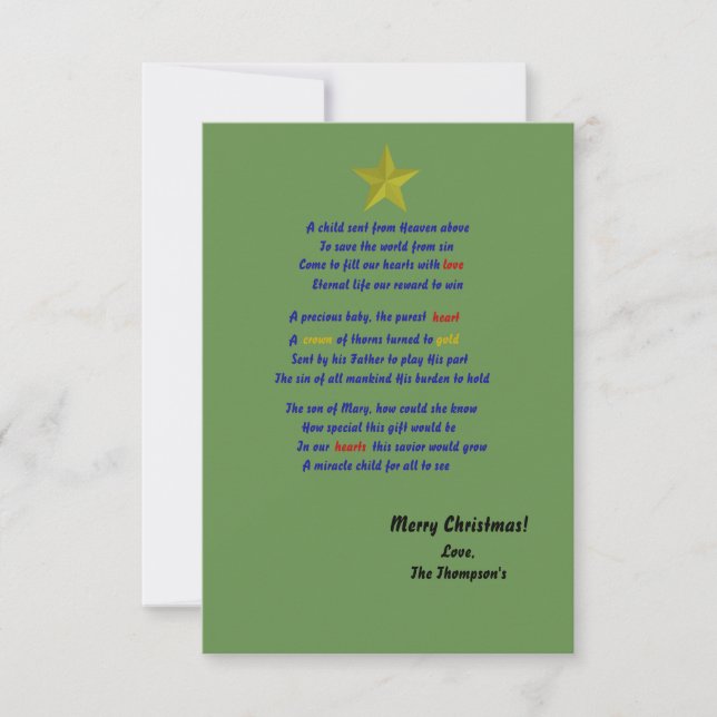 Heaven's child christmas card inbjudningar (Framsida)