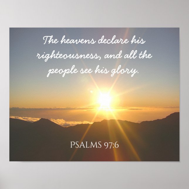 Heavens Deklaration - Art poster - Psalms 97:6 (Framsidan)